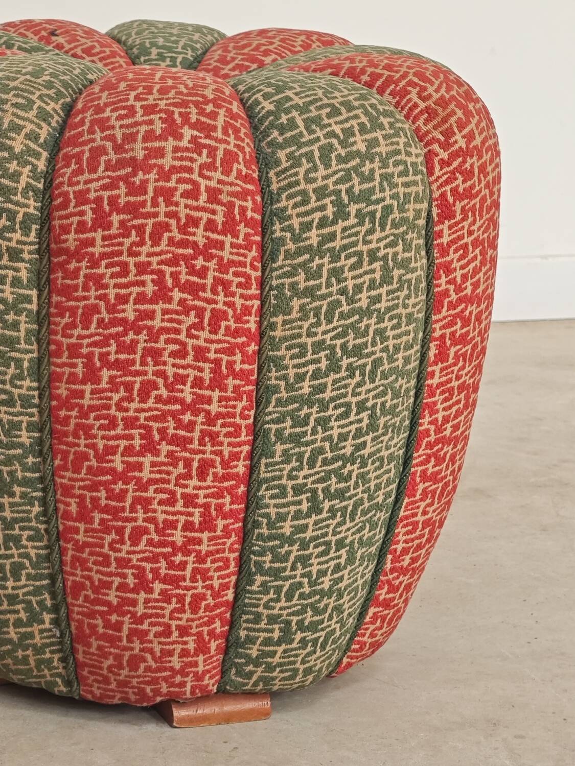 Stool, footrest, tulip pouf Jindrich Halabala Cesky Nabytek