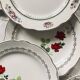 Lot of 6 old mismatched flat plates manufactured by Digoin, Sarreguemines, Villeroy Boch