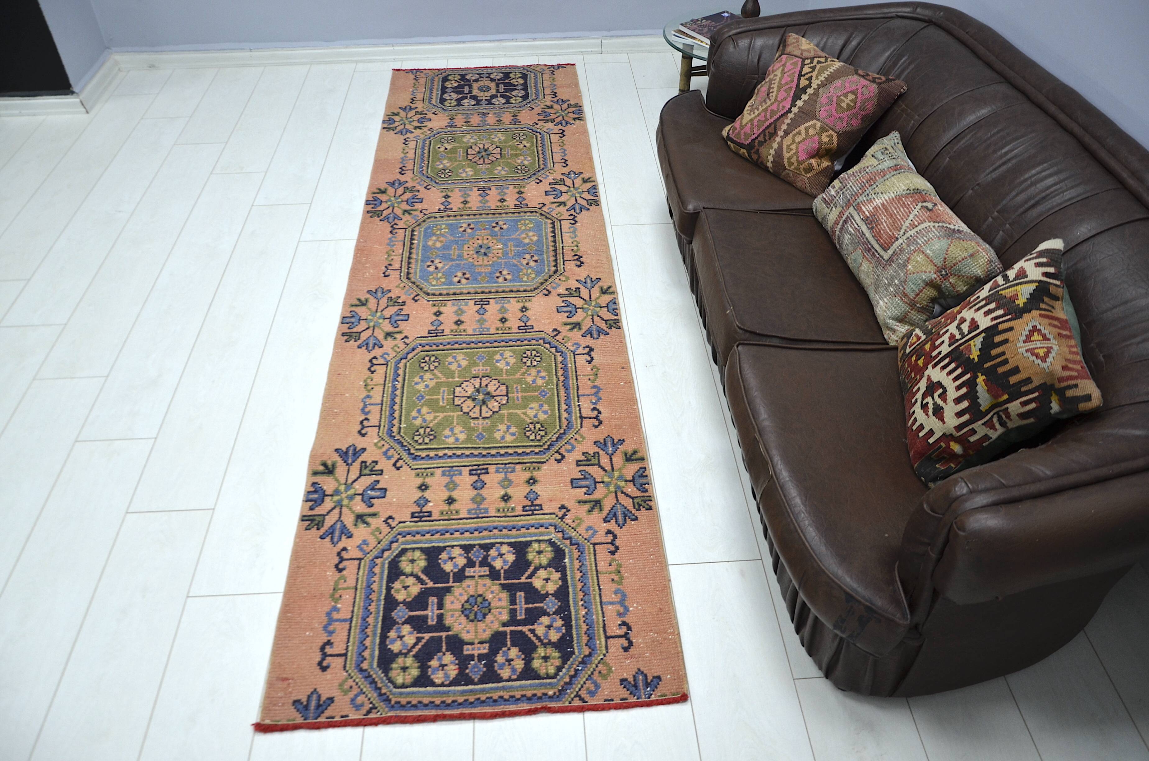 Orange & Green Turkish Runner sku 2241