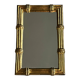 Miroir aspect bambou doré Italie 1970
