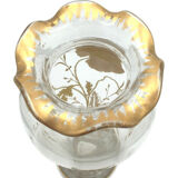 Art Nouveau vase with Painted decoration of Poppies and Butterfly 1900