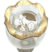 Art Nouveau vase with Painted decoration of Poppies and Butterfly 1900