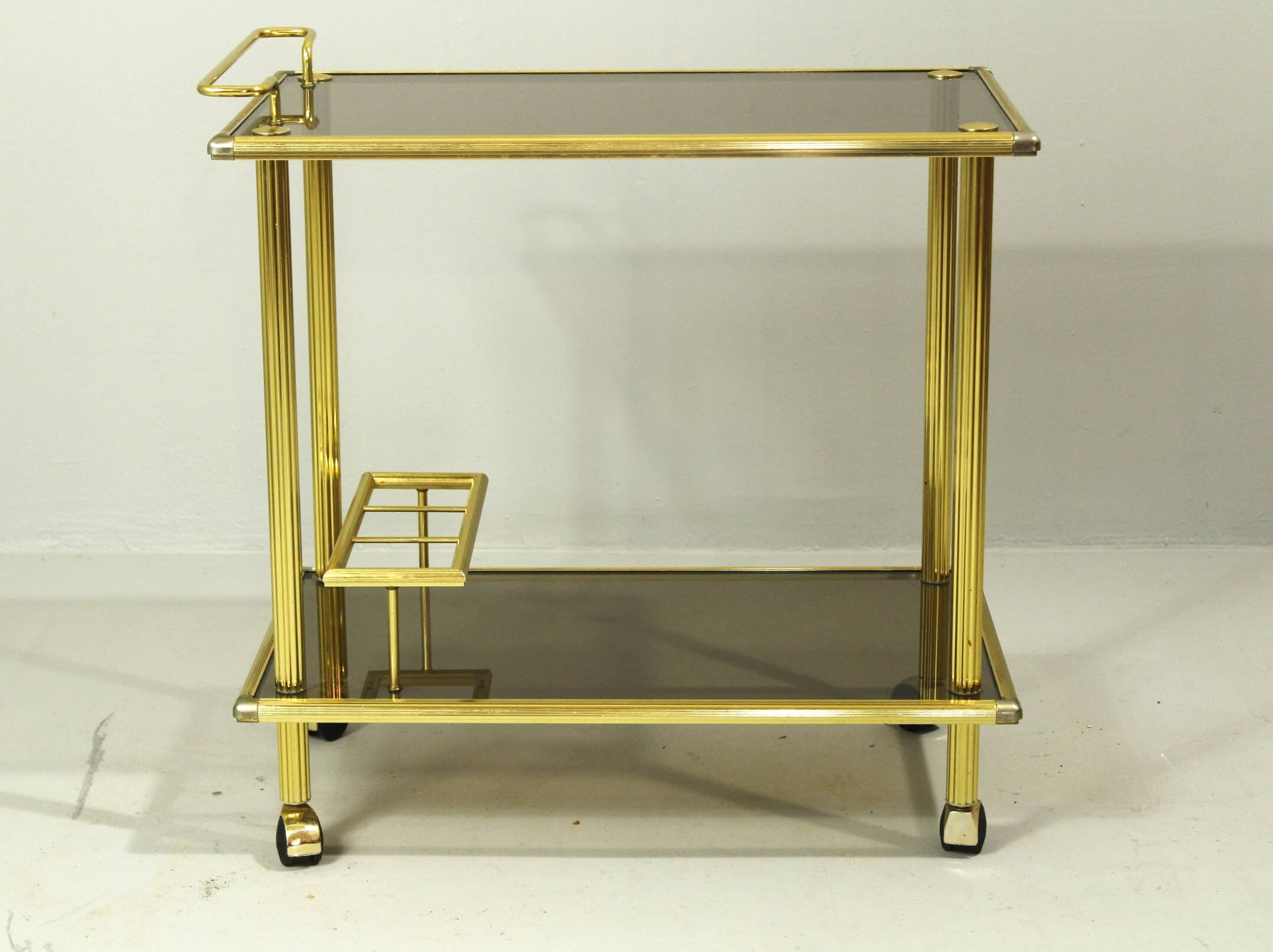 Italian Brass Serving Trolley, 1980s