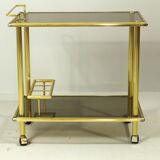 Italian Brass Serving Trolley, 1980s