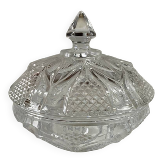 Bonbonniere or sugar bowl in arc crystal