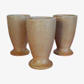 Set of 3 sandstone mazagrans