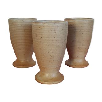 Set of 3 sandstone mazagrans