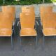 6 Scandinavian chairs from the 90s in steel and light wood from Ikea.