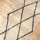 Moroccan Berber carpet Boujaad in Rhombus black 1, 31x0, 71m