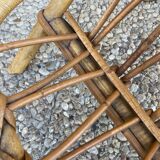 Vintage rattan magazine rack table