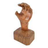 Brutalist Arts and Crafts Sculpture Wooden Hand, 1950s