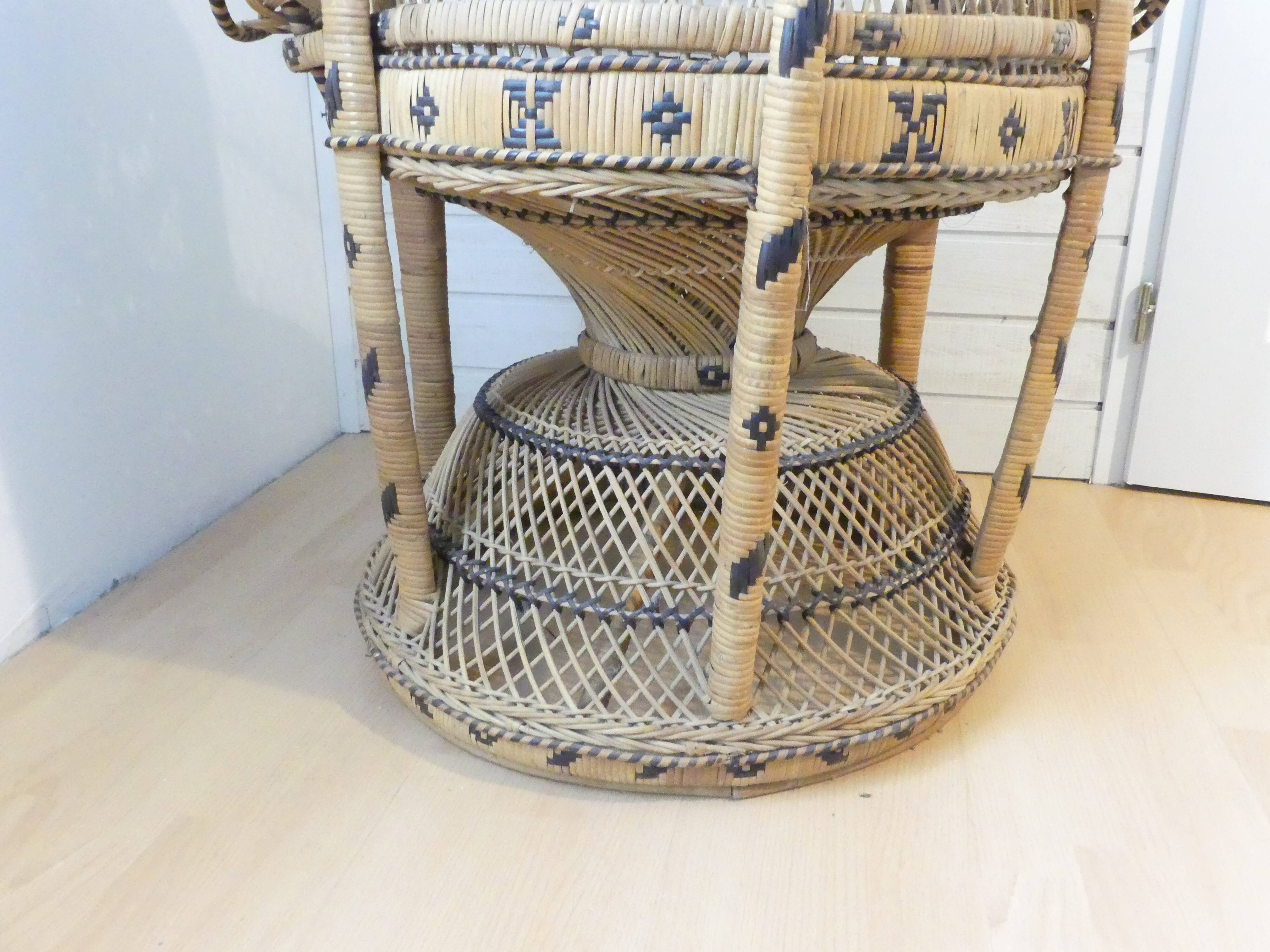 Emmanuelle peacock chair 70s
