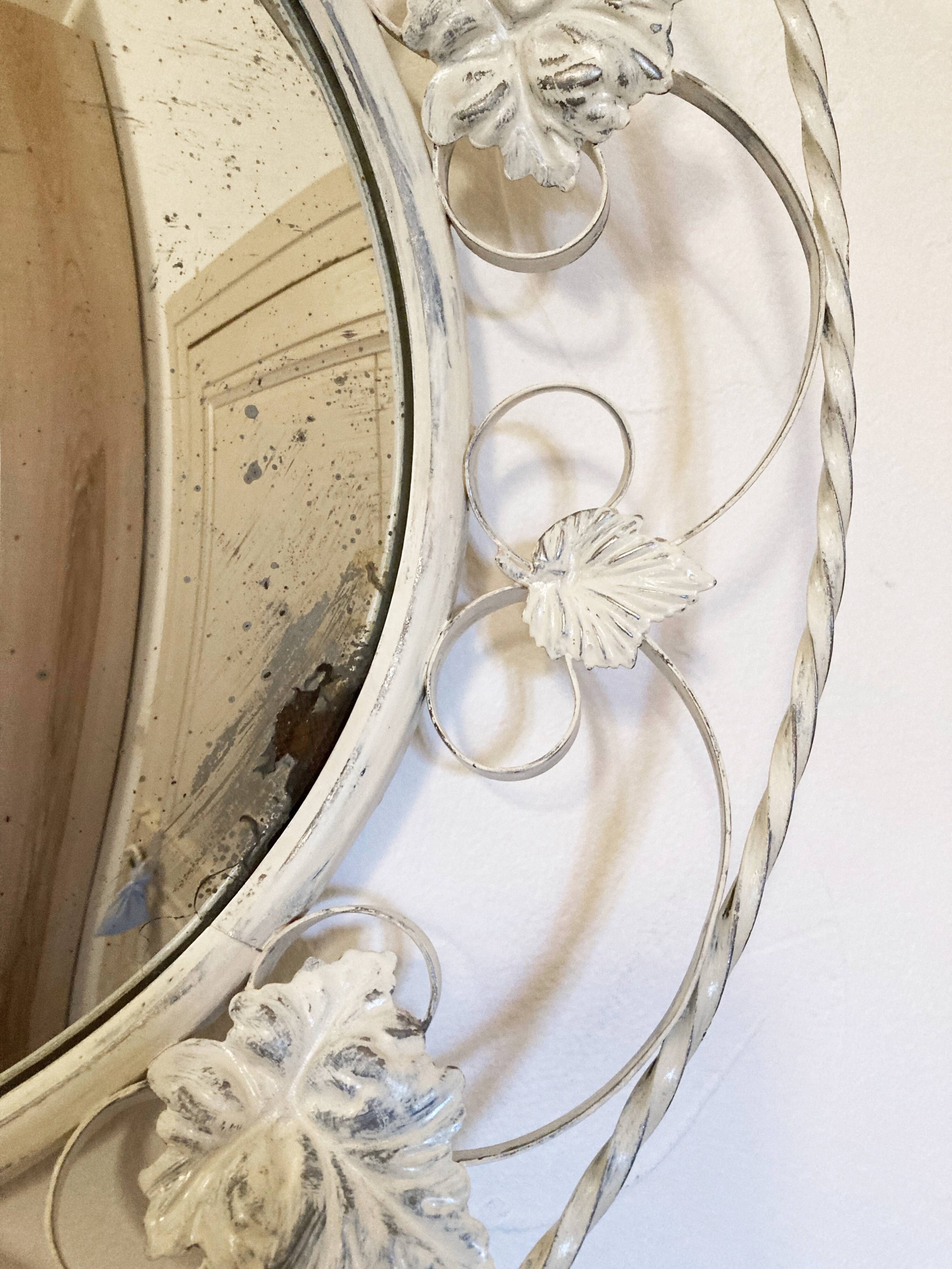 Miroir convexe en fer forgé, Angleterre années 1950
