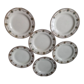 6 plates a dessert in terre de fer de clairefontaine model cadiz leon graves