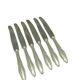 Set of bread knives Modernism, silver-plated brass, Poland, 1950s