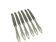 Set of bread knives Modernism, silver-plated brass, Poland, 1950s