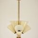 Chandelier Kamenický Šenov – Czechoslovakia, 1950s, brass and glass