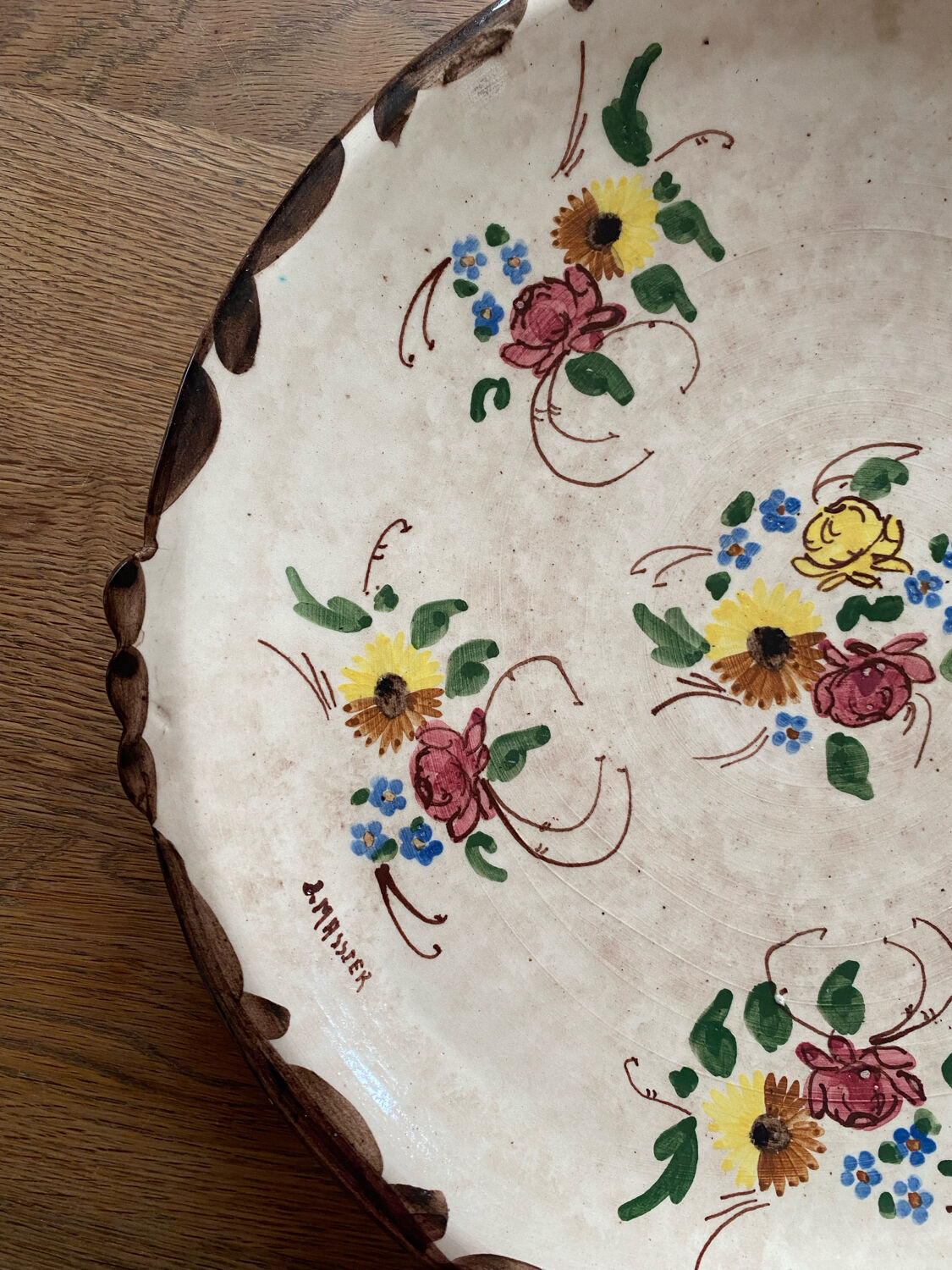 Vallauris ceramic dish signed jerôme massier