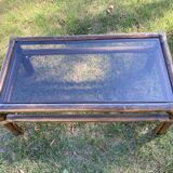 Rattan and bamboo coffee table