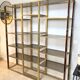 Brass library and smoked glass, 1970
