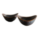 Pair of Swedish Ceramic Blue Berown Bowls by Gunnar Nylund, 1950s