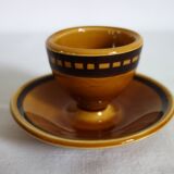 4 Longchamp glazed ceramic egg cups from the 70s