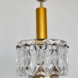 Pair of midcentury glass chandeliers/pendants by Kinkeldey, Germany, 1970s