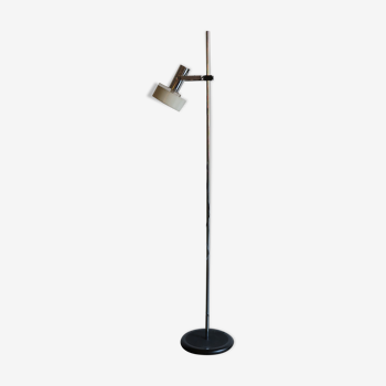 Stilnovo Italian metal white floor lamp, 1960