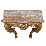 Console d'appui, murale en bois sculpté doré, Louis XV, XVIIIe siècle, France