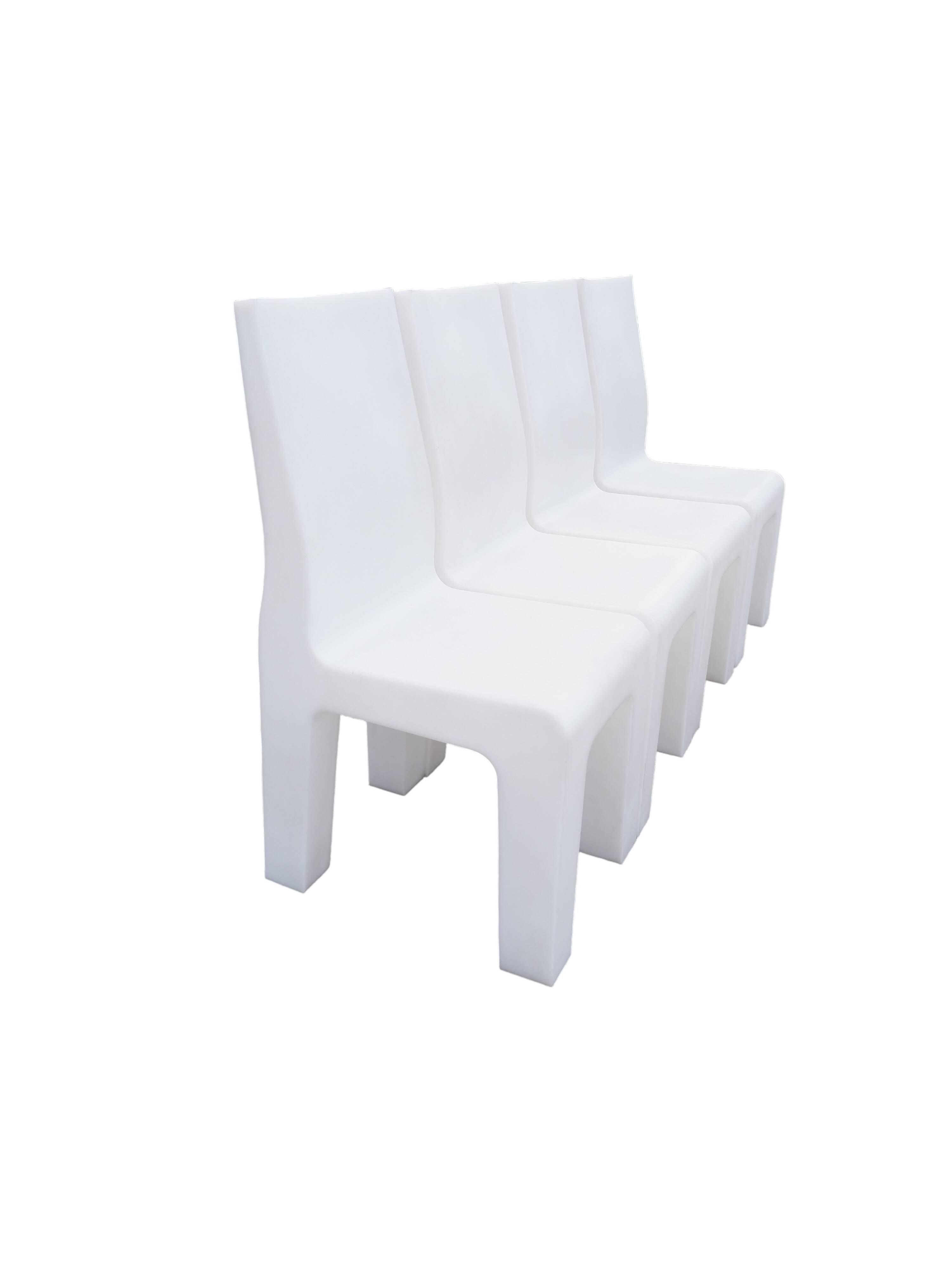 Ensemble de 4 chaises du musée Gispen, années 1990