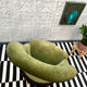 Olive green toad armchair