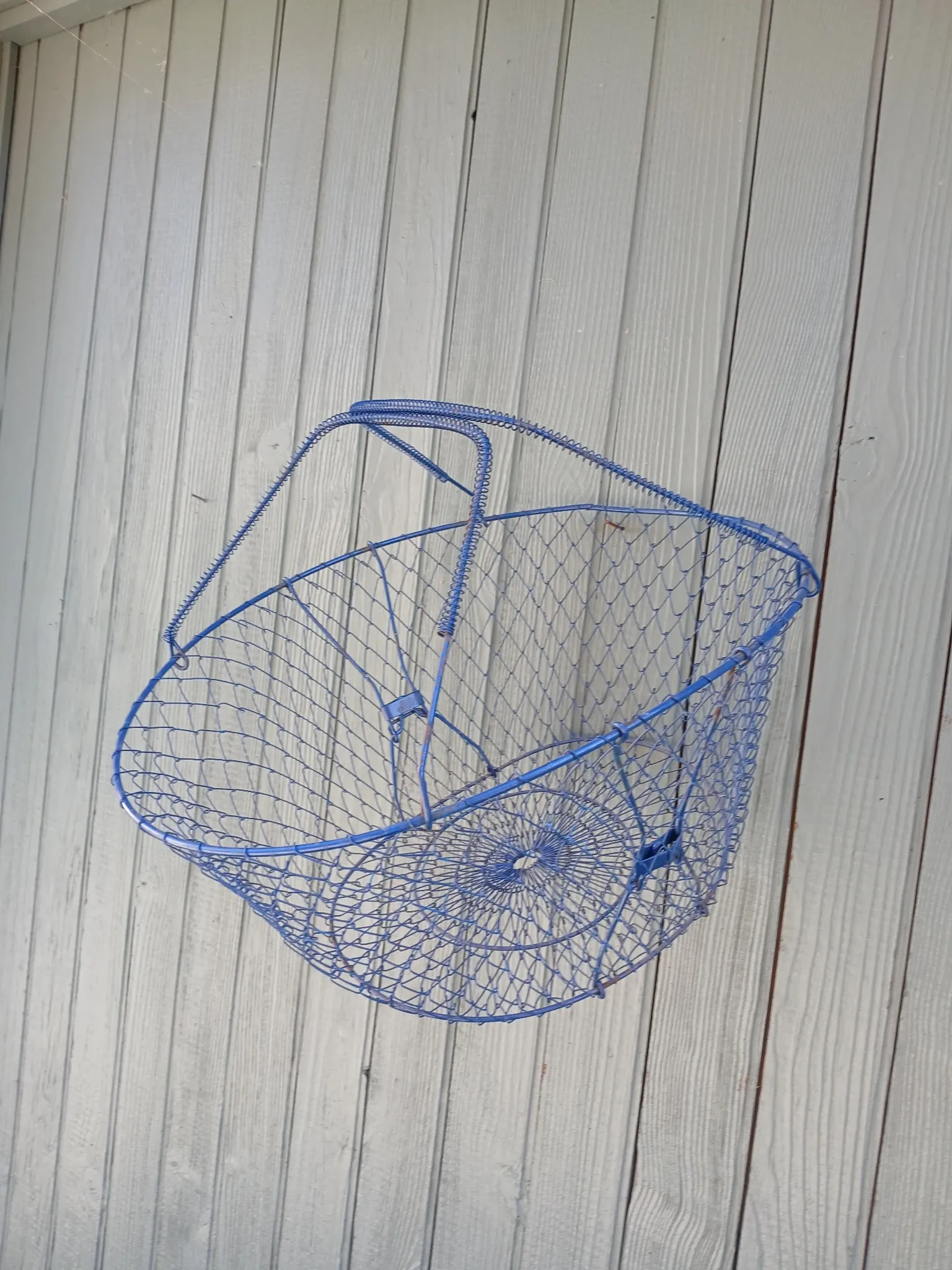 Grand panier de pêche ou récolte ancien 