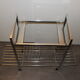 Vintage chrome service, turntable holder and speakers