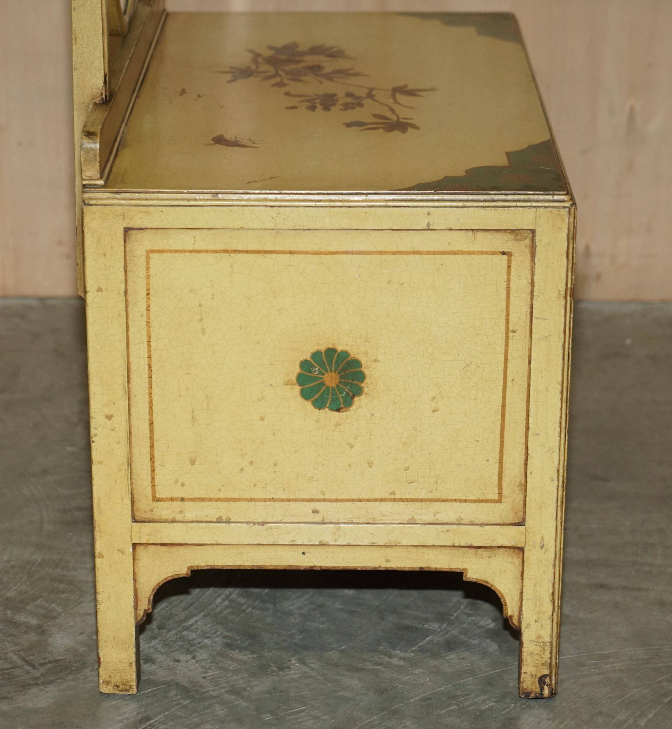 Vintage Chinoiserie Commode with Edwardian Style Mirror