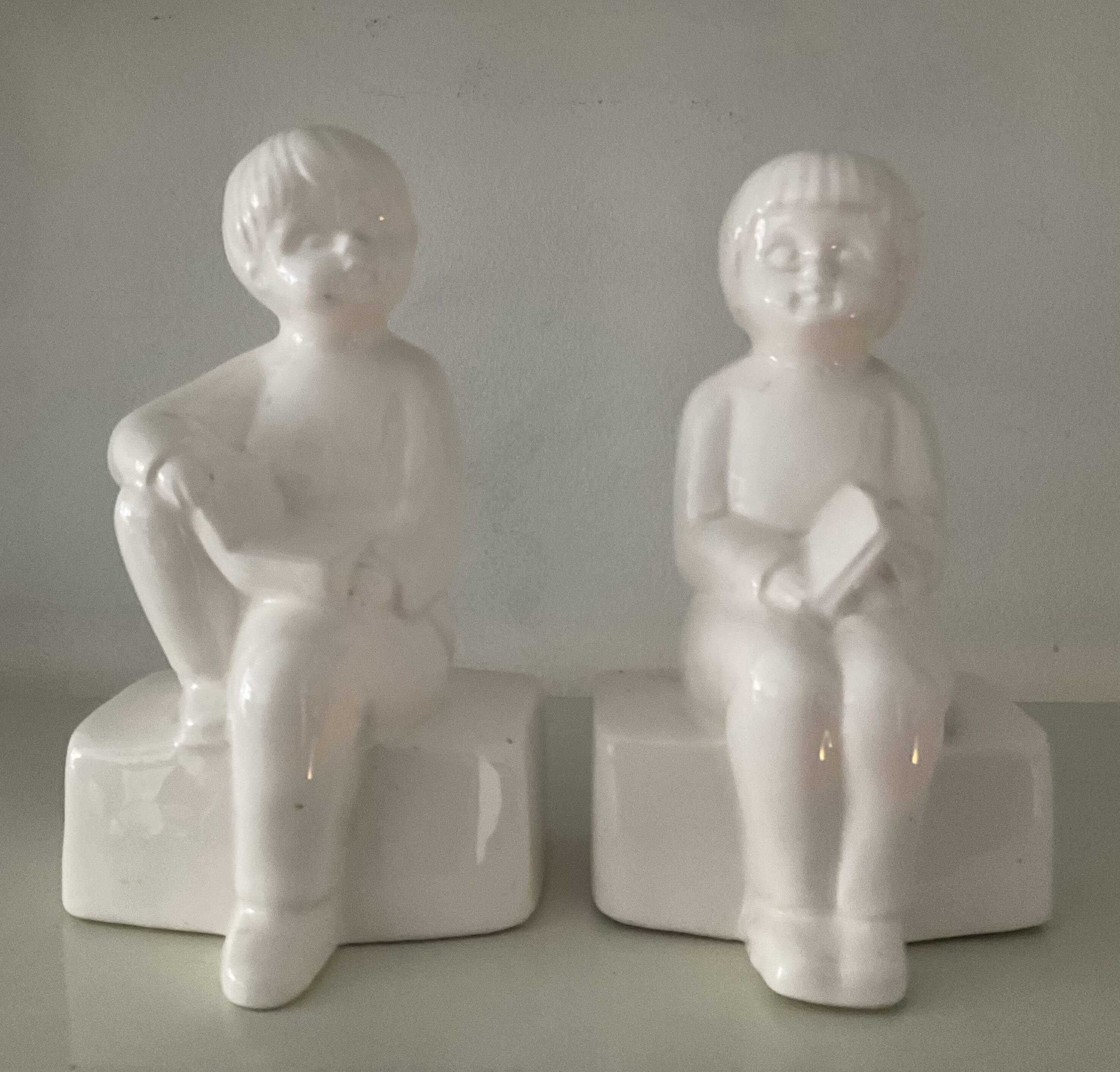Vintage ceramic bookends