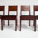 The Hague School set of 4 dining chairs by Muntendam for LOV, 1920’s