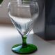 Set of 5 colored foot glasses 50s