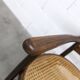 Fischel bench 1930 curved wood artisanal cane handmade