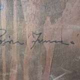 Peinture de paysage Arnaccio Pise années 1950 Ferruccio Rosini (Livourne 1932-2021)