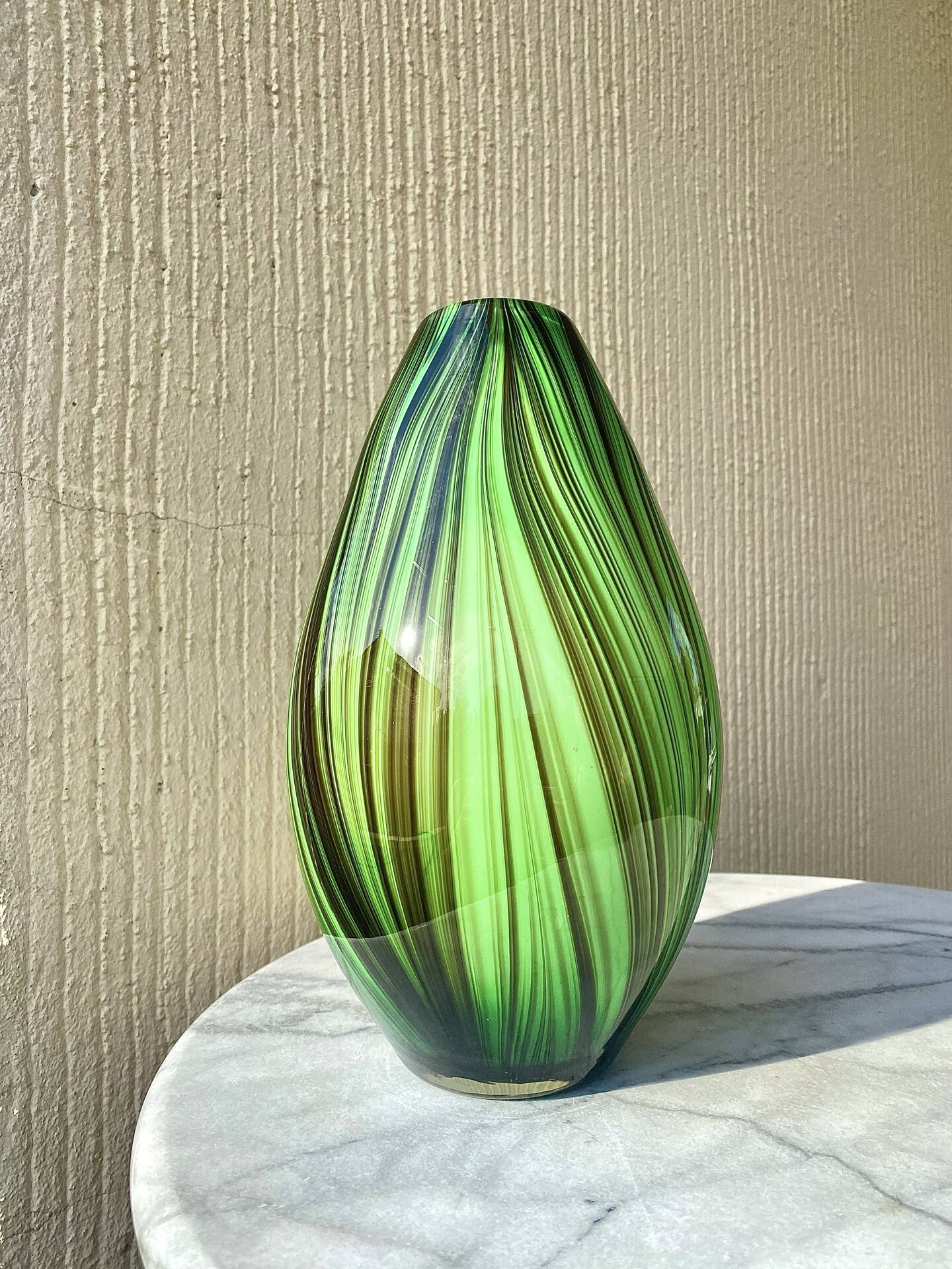 Grand vase en verre murano missoni