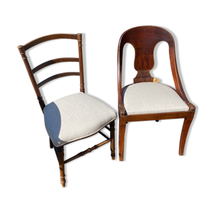 Chaise volante Napoléon III et chaise gondole restauration