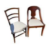 Chaise volante Napoléon III et chaise gondole restauration