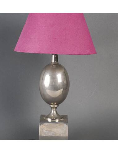 Lampe de table par l’artiste Philippe Barbier, XXème siècle.