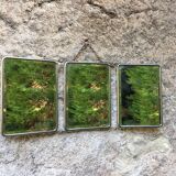 Barber triptych mirror beveled 51 x 22 cm