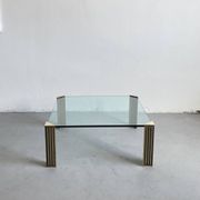 Vintage 1970s Peter Ghyzcy Brass Coffee Table