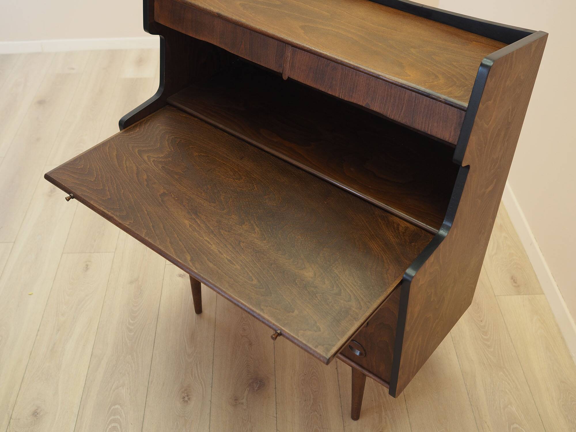 Walnut Secretary Desk 1960s Denmark with Drawers
