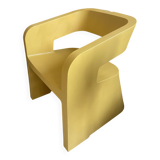 Orange-yellow designer armchair