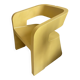 Orange-yellow designer armchair