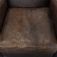 Elegant set of two sheepskin leather armchairs with beautiful round shapes