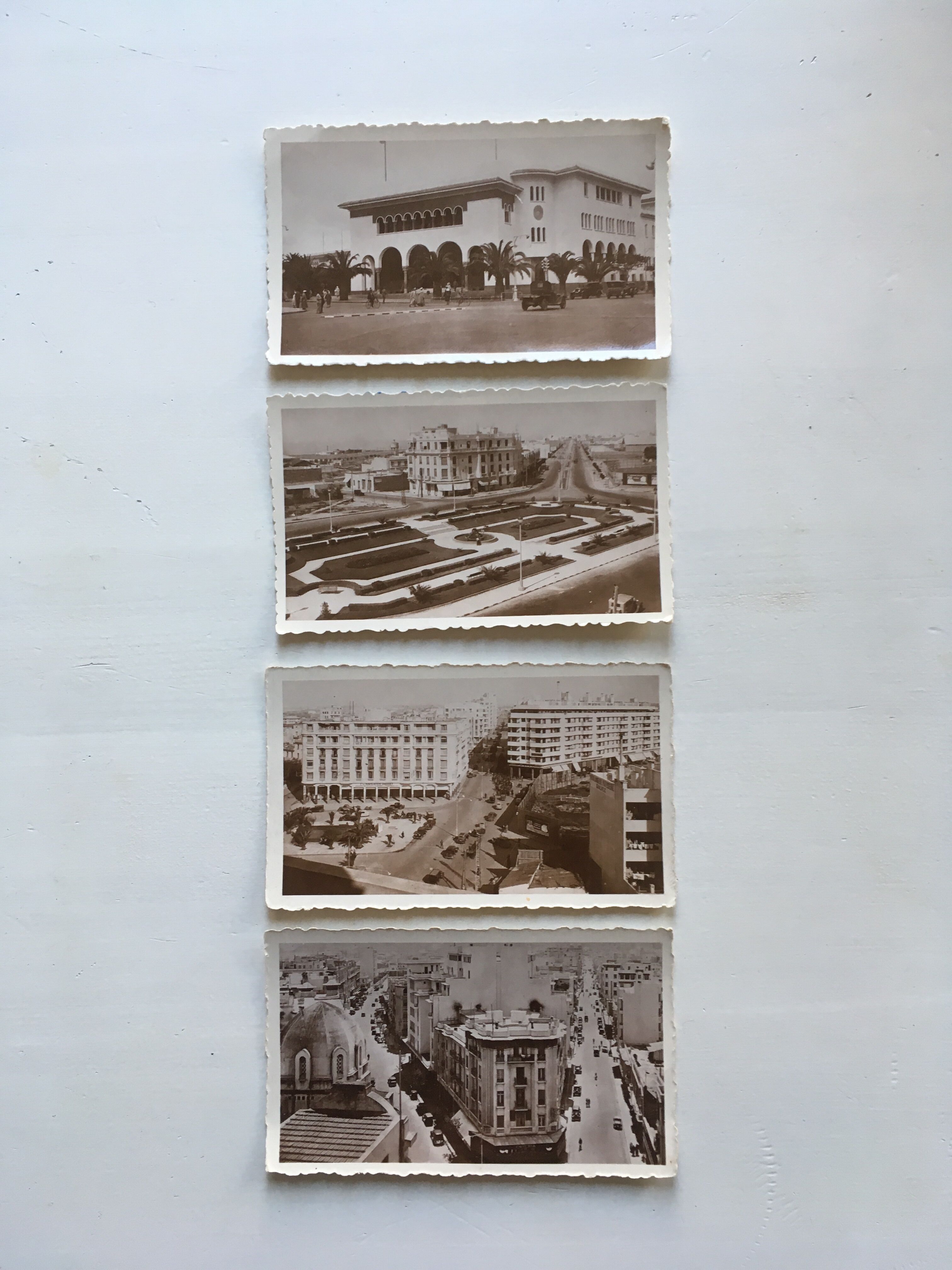 Set of 4 silver photos Casablanca 30s
